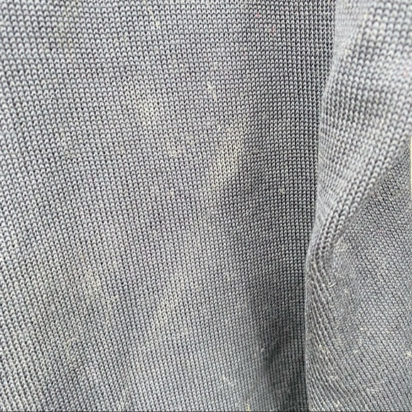 Donna Mizar Navy Blue Perforated Cardigan Sweater - Picture 5 of 8